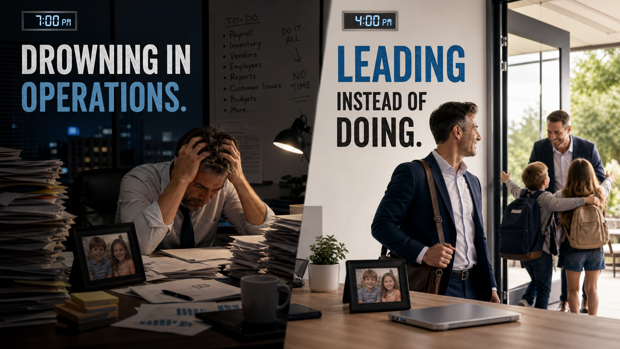 Drowning in operations vs Leading instead of doing